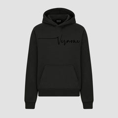 ‘Signature’ Hoodie in French Terry > Black