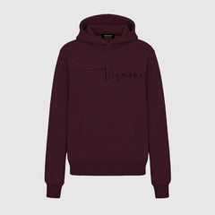 ‘Signature’ Hoodie in French Terry > Burgundy