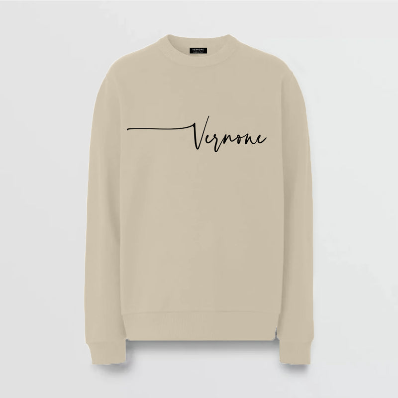Embroidered ‘signature’ Sweatshirt /  Ivory