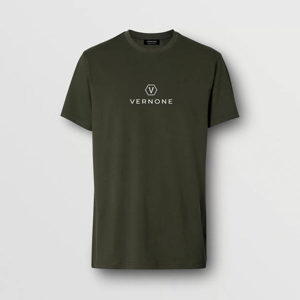 Graphic ‘logo’ T-shirt / Military Green