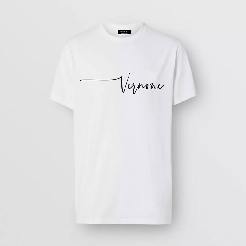 Graphic ‘signature’ T-shirt / White