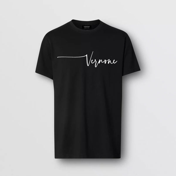 Graphic ‘signature’ T-shirt / Black